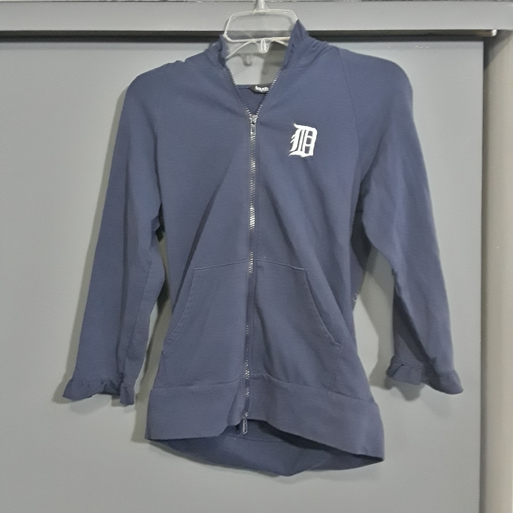 Girls Detroit Tigers hoodie medium blue size large